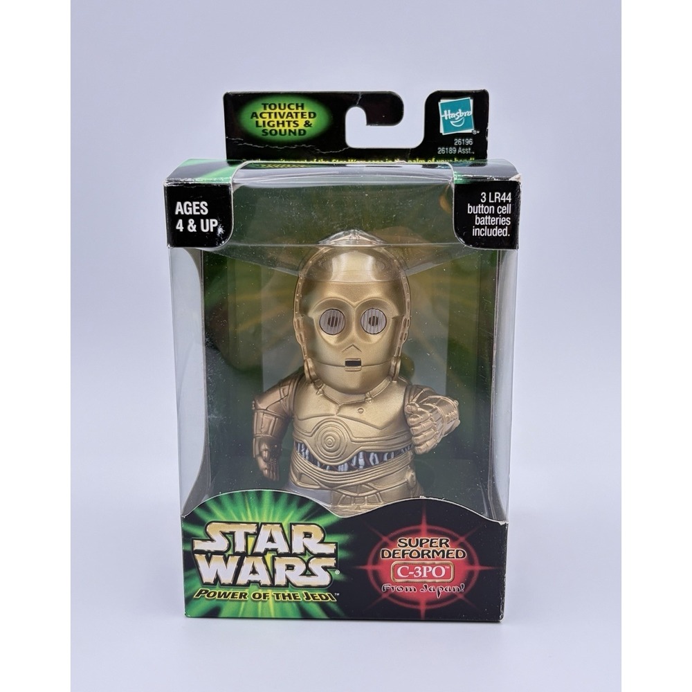 Vintage Star Wars Power of the Jedi Super Deformed C-3PO Palm Talker Figure NIB